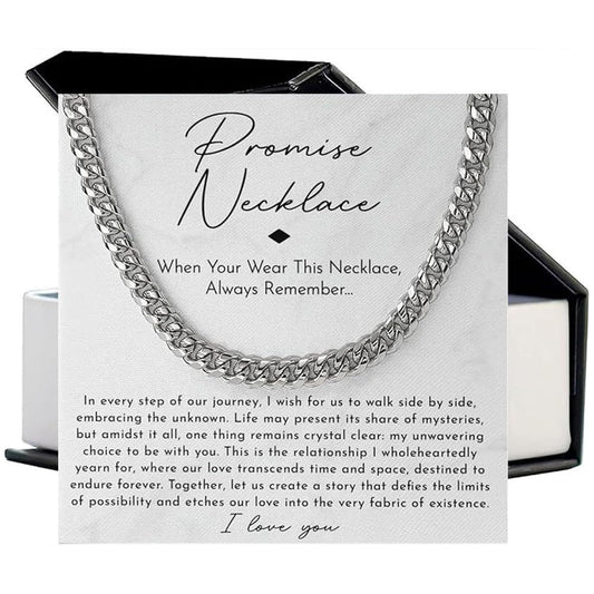 Stainless steel necklace with double-sided polished titanium steel chain