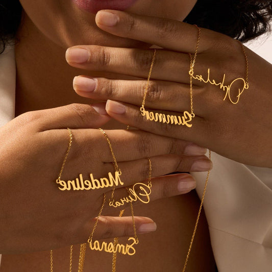Personalized necklace 18K gold-plated personalized name necklace, birthday gift, Mother's Day gift