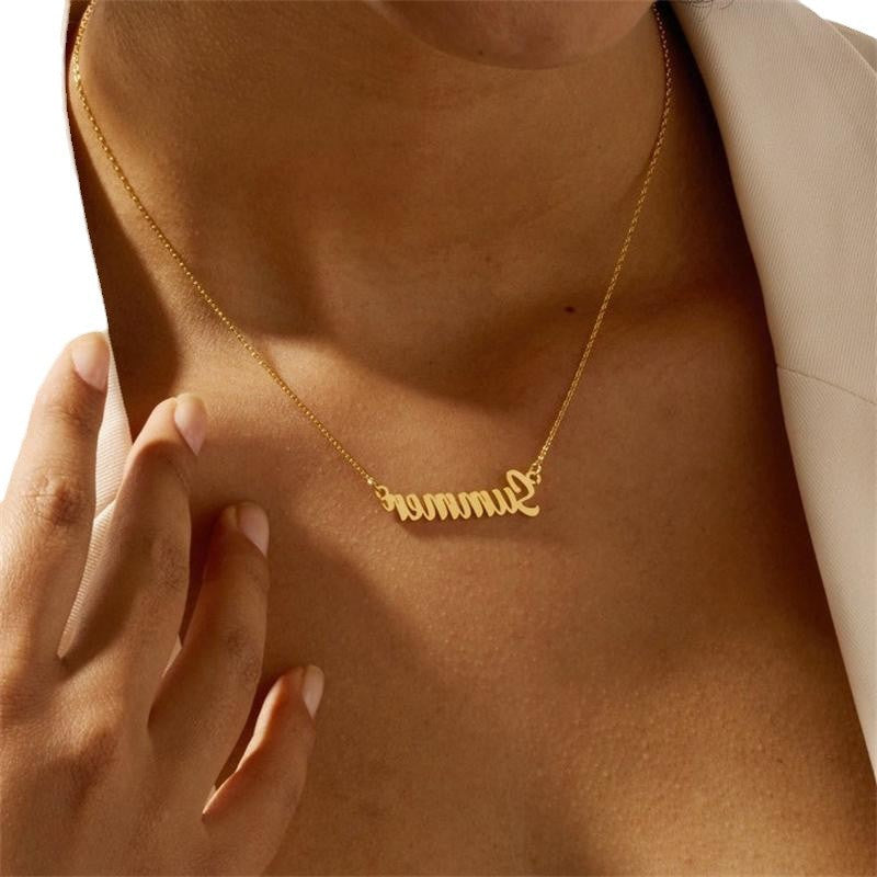 Personalized necklace 18K gold-plated personalized name necklace, birthday gift, Mother's Day gift