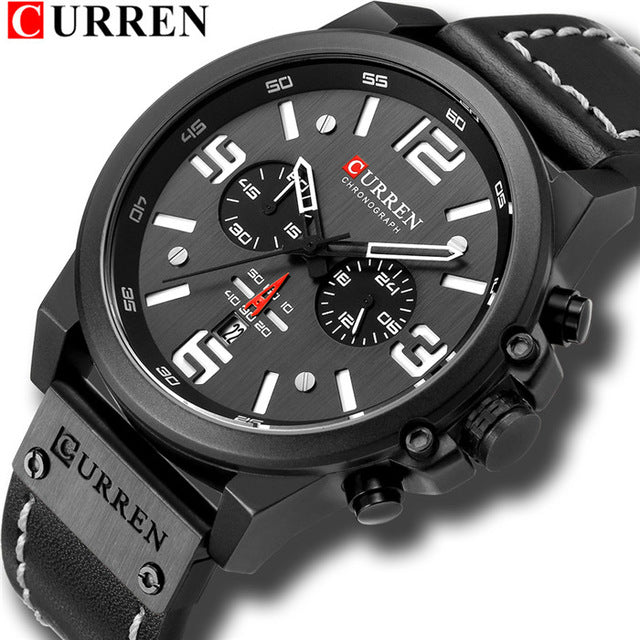 CURREN Men's Luxury  Waterproof Sport  Watch