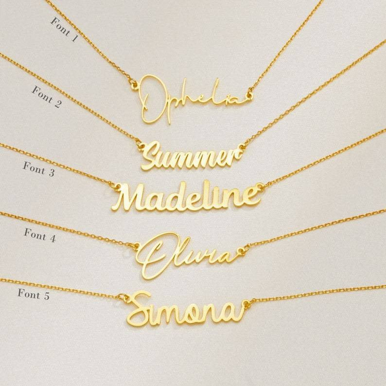 Personalized necklace 18K gold-plated personalized name necklace, birthday gift, Mother's Day gift